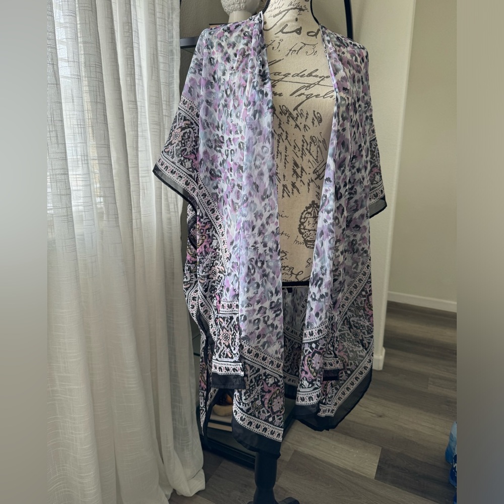 Soft Sorroundings OS kimono swim coverup